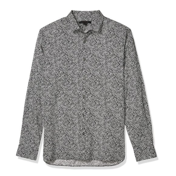 John Varvatos Fulton Abstract Floral Sport Shirt - Picture 3 of 4